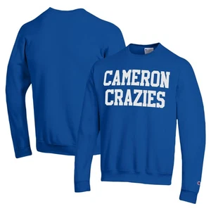 Men's Champion Royal Duke Blue Devils Cameron Crazies Pullover Sweatshirt - Picture 1 of 3