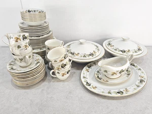 Royal Doulton Dinner Service Larchmont 65 Pieces, Plates, Bowls, Cups, Saucers - Picture 1 of 23
