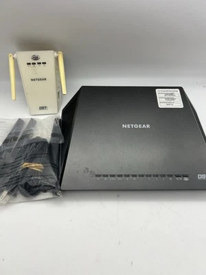NETGEAR Nighthawk DST AC1900 DST Black Wi-Fi Router & DST Adapter EUC - Image 1 of 4