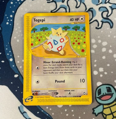 Togepi 114/147 Non Holo Common Aquapolis E-Reader Pokemon Card WOTC LP/NM - Image 1 of 3