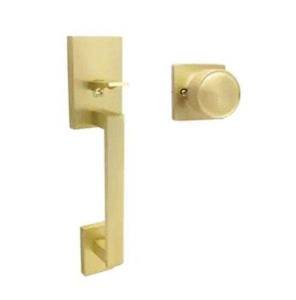 Manija de puerta de entrada interior/exterior oro satinado Honeywell 8120007.       91 Foto 1 de 4