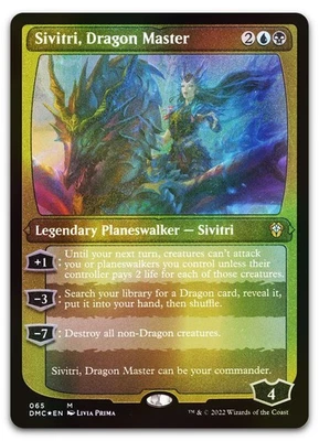 Sivitri, Dragon Master (Foil Etched) #65 (LP) Dominaria United DMC Magic MTG - Image 1 of 2