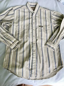 Camisa Western Vintage Remington Brushpopper Grande Abotonada Rayas Hecha en EE. UU. - Imagen 1 de 7