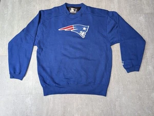 Vintage Starter Embroidered New England Patriots Blue Sweatshirt Medium - Bild 1 von 12