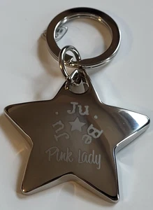 Ju Ju Be Pink Lady Star Silver Colour KEY RING KEYCHAIN - Bild 1 von 4