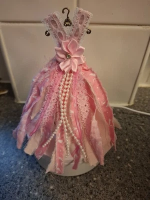 Dolls House Miniature Ladies Raggy Dress Non Wearable Handmade With Hanger - Image 1 of 2