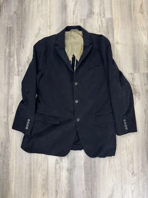 DE COLECCIÓN IBIZA Abrigo Deportivo Traje Chaqueta Azul Marino Talla 42R Algodón ORTE Oficina Hombres 3 Botones Foto 1 de 4