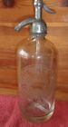 Vintage The Bear Seltzer Bottle 26 Oz Antique Clear Glass Made In Czechoslovakia