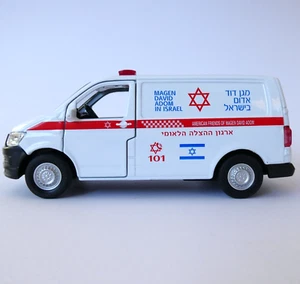 AMBULANCE ISRAEL MDA WELLY VOLKSWAGEN TRANSPORTER T6 VAN NO.43762 מד"א אמבולנס - Picture 1 of 14