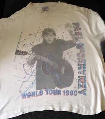 T shirt  Mc Cartney- Tour 1990  Taille XL  Manche courte R@RE - Photo 1/2