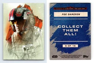 Poe Dameron #9 Journey To Star Wars The Last Jedi 2017 Topps Character Card - Picture 1 of 1