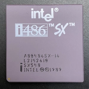 Intel A80486SX-16 CPU SX548 16MHz PGA168 5V x86 486 Processor Rare Sspec - Picture 1 of 3