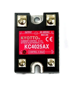 1pz KYOTTO DC Relè a Stato Solido SSR KC4025AX 480VAC 25A [DA DC V mA a AC] 4~20mA - Foto 1 di 8