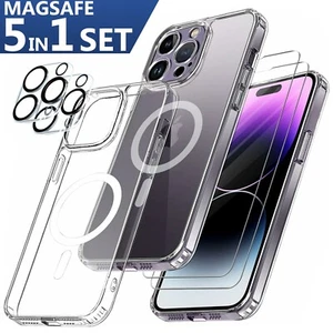 Magsafe Hülle iPhone 16 15 14 13 12 11 Pro Max 2x Panzerfolie Kamera Glas Schutz - Bild 1 von 6
