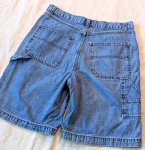 Faded Glory Vintage Y2K Light Wash Baggy Carpenter Denim Jeans Shorts Gr. 34 - Bild 1 von 7
