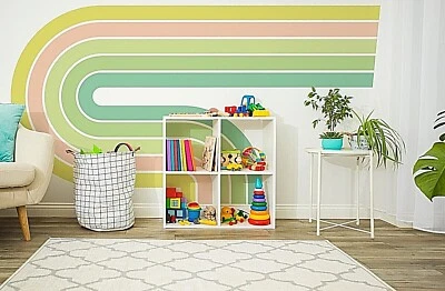 Colorful Fountain Rainbow Wall Decals, Stickers, Mural, Wall Art Decoration 688 - Image 1 of 4