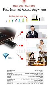 300Mbps USB Wireless Adapter WiFi Network 300M LAN Card 802.11n/g/b &3Di Antenna