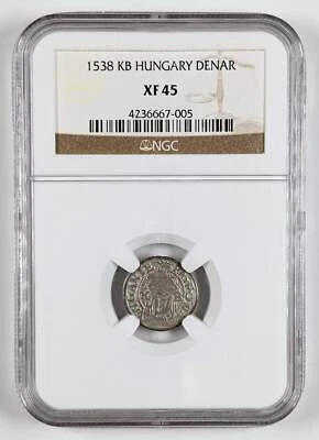 1538 KB Hungary Silver Denar NGC XF45 - Image 1 of 3
