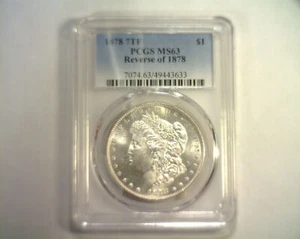 1878 7TF 7 PIUME DI CODA REV. DEL 1878 DOLLARO MORGAN PCGS MS63 QUALITÀ PREMIUM PQ - Foto 1 di 4