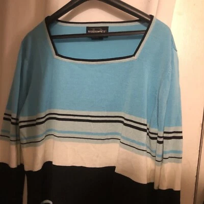 REQUISITOS SUÉTER XL Rayas Azul/Negro Foto 1 de 3