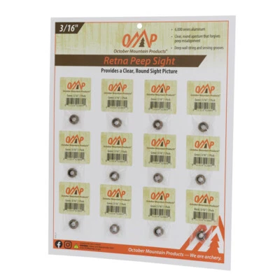 🏹 October Mountain Retna Peep Sight Tan 3/16 in. 12 Pack - Image 1 of 2