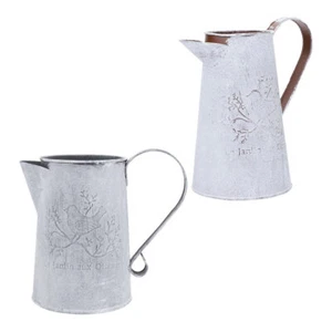 2pcs Vintage Bauernhaus Vase Rustikale Metall Krug Dekorative Tisch Vase - Bild 1 von 12