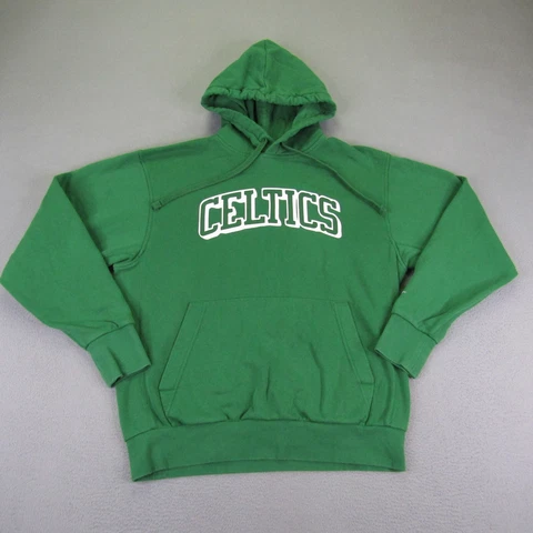 Boston Celtics Hoodie Mens Medium Green Nike Pullover Sweater NBA Basketball Cover