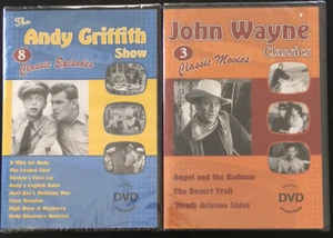The Andy Griffith Show - 8 Classic Episodes & John Wayne 3 Movies NEW SEALED - Picture 1 of 5