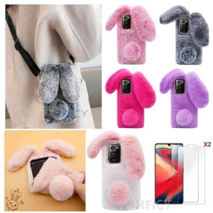 for Google Pixel 4 4A 5 6 Pro 6A 7 8 9 Pro XL Bunny Fluffy Plush Soft Phone Case - Picture 1 of 16