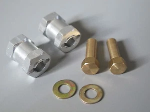 2pcs 17mm Wheel Hub Widener Spacer Extension Tamiya Axial Kyosho RC4WD 12mm Hex - Picture 1 of 12