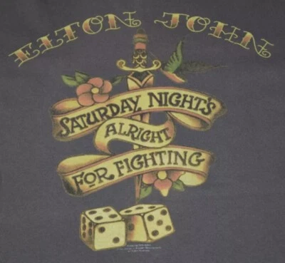 Camiseta Banda De Colección Años 90 Elton John Saturday Nights Are Alright Camisa Talla L/XL c.2007 Foto 1 de 4