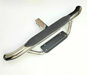 Fit 2" Receiver Truck Chrome Heavy Duty Steel Tow Hitch Step Bar Guard Drop Step - Picture 1 of 8