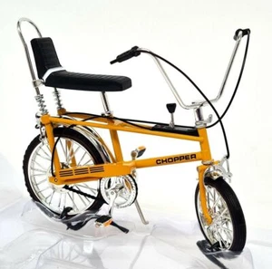 Toyway 1/12 - The Hot One Chopper Model Bicycle Yellow Retro 70's Bike - Picture 1 of 4