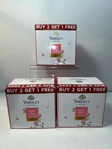 3 Boxes Yardley English Rose Luxury Soap, 3 Bars Each Box Sealed, Slightly Damag - Picture 1 of 7