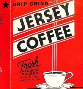 Jersey Etichetta Caffè c1936 One Pound 5" x 14" Usato/Rosso Bianco - Scarso - Foto 1 di 3