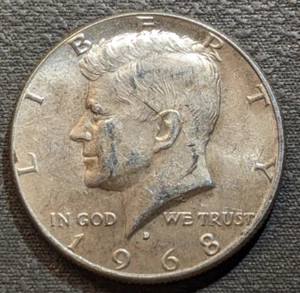 1968-D Kennedy Half Dollar - 40% Silver - Picture 1 of 2