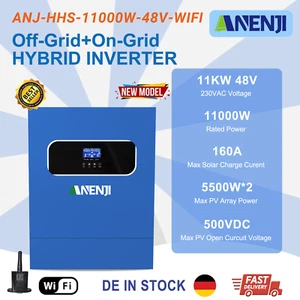 11KW Inverter Solare On-Grid+Off-Grid 230V 160A 2*MPPT 500Vdc 48V Pure Sine Wave - Bild 1 von 11