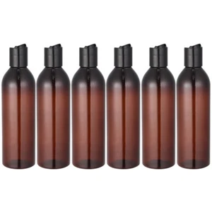 Botellas de plástico con tapas 6 piezas recipientes de prensa recargables botellas de champú EE. UU. - Imagen 1 de 12