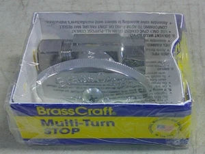 BrassCraft Nom Sweat Inlet x 3/8" OD Comp Outlet Multi-Turn Straight Valve - NEW - Picture 1 of 4