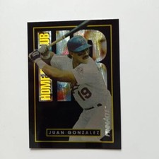 1993 Pinnacle Home Run Club Juan Gonzalez Texas Rangers #1