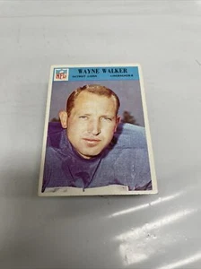 Tarjeta de fútbol americano vintage de la NFL Estados Unidos America Mancave 1966 Wayne Walker Detroit Lions 76 - Imagen 1 de 3