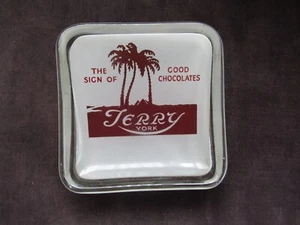 TERRY YORK CHOCOLATE VINTAGE CHANGE PLATE GLASS SHOP COUNTER very rare - Picture 1 of 6