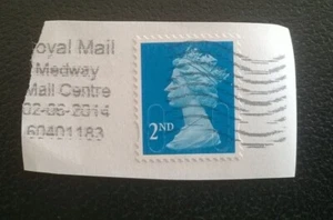 1x 2nd CLASS M12L MAIL SG U2995 2012 MACHIN SECURITY STAMP - POSTMARK USED GB - Picture 1 of 2