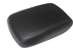 Fits 08-16 Subaru Impreza WRX Real Leather Center Console Lid Cover Blue Stitch - Bild 1 von 5