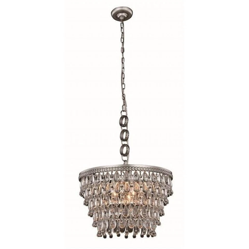 Elegant Lighting Nordic 19" 5 Light Royal Crystal Pendant Lamp - Image 1 of 1