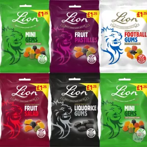 Löwenobstsalat, Obstpastillen, Fußball, Liqourice Kaugummi Süßigkeiten Geschenktüte 130g - Bild 1 von 7