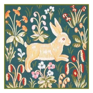 Lady & Unicorn Running Rabbit Detail Counted Cross Stitch Chart Pattern - Picture 1 of 4