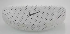 Nike White Metal Snap Closure Sunglasses Eyeglass Case w/ Silver Swoosh - Picture 1 of 3