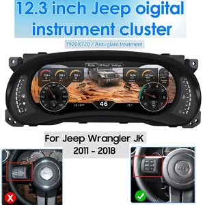 12.3'' Digital Instrument Cluster For JEEP WRANGLER 2011-2017 Speedometer Gauges - Bild 1 von 11