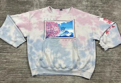 Tokyo Japan Sweatshirt Womens XL Pink Graphic Cotton Heavy Blend Gildan - Image 1 of 4